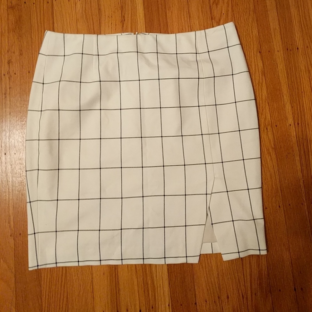 Window Pane Pencil Skirt